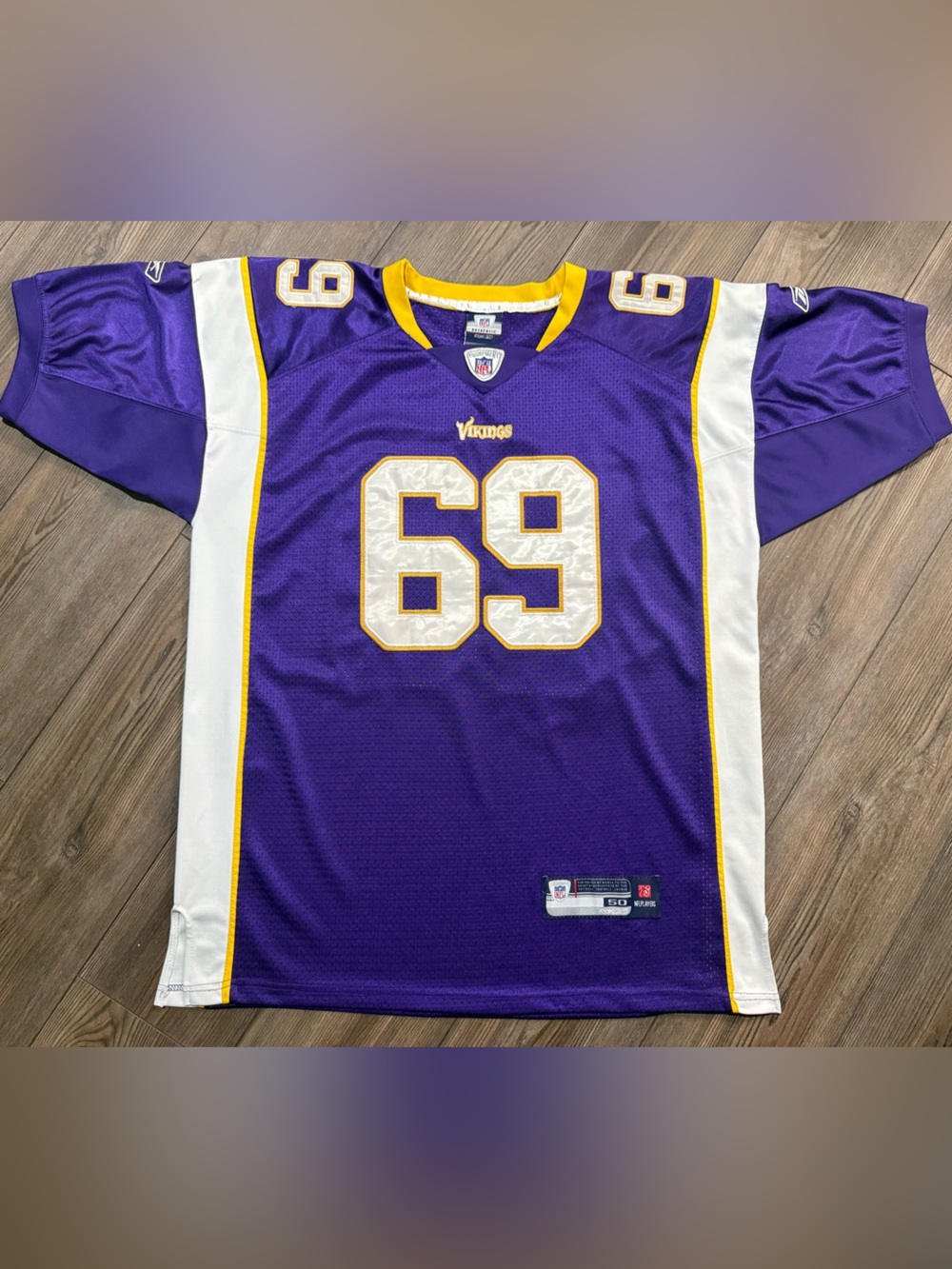 Reebok NFL Authentic Jared Allen 69 Minnesota Vikings Jersey Size 50